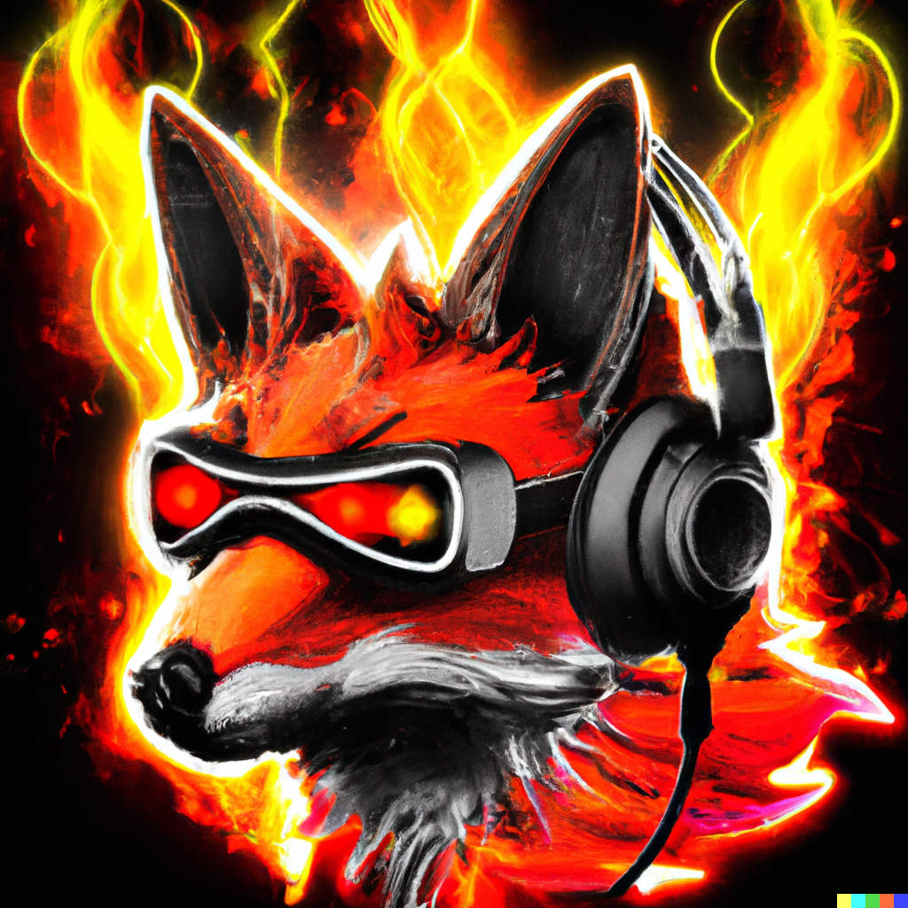 wiki:dall_e_2023-07-30_19.55.32_-_marvel_style_rendering_of_a_fox_wearing_a_gaming_headset_with_flames_in_the_background_dark_background.png
